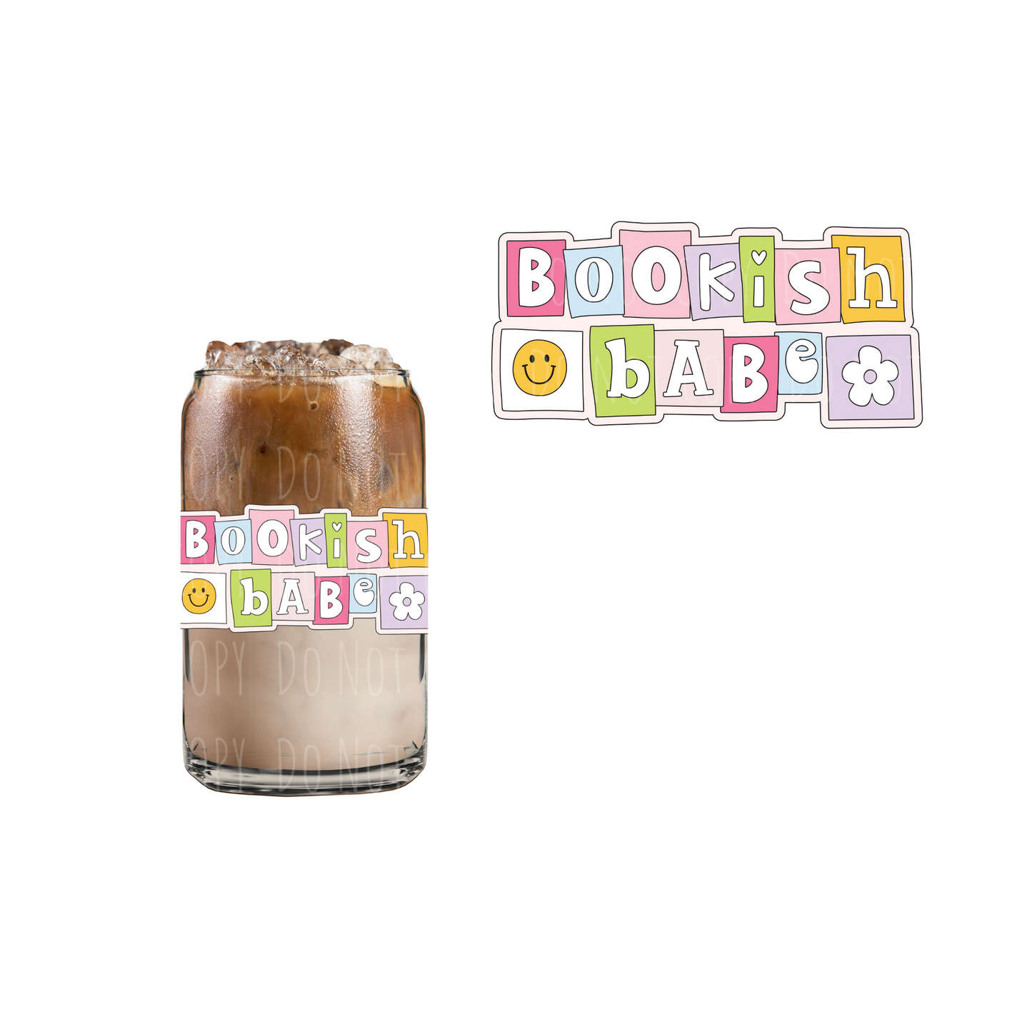 Bookish Babe UVDTF decal