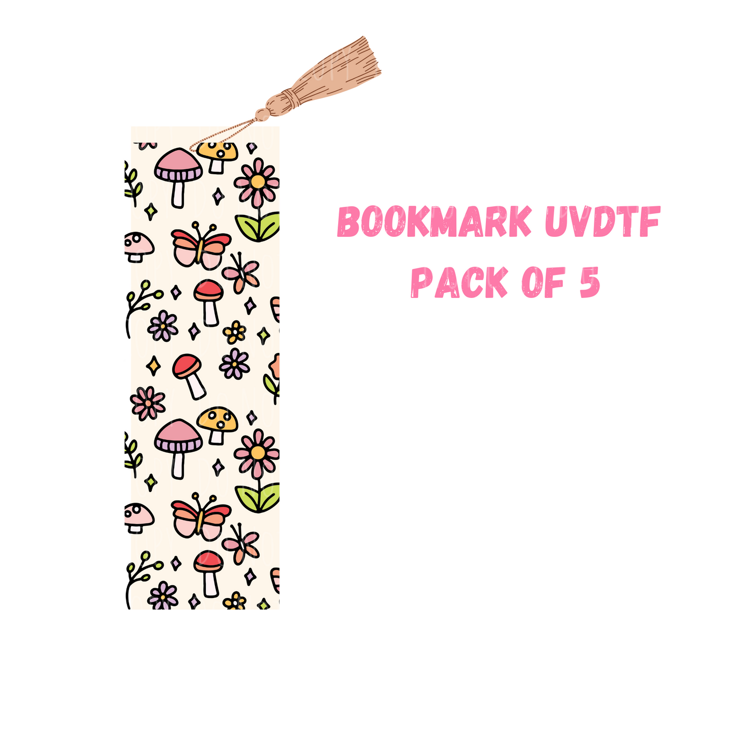 Mushroom Fields (DOUBLE SIDED) UVDTF (pack of 5)