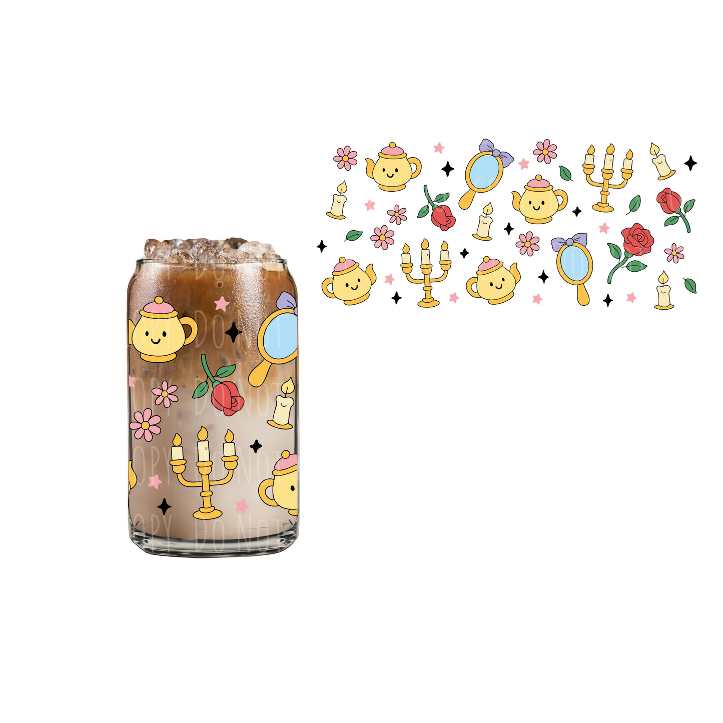 B and The B Inspired (DOUBLE SIDED) UVDTF 16oz cup wrap