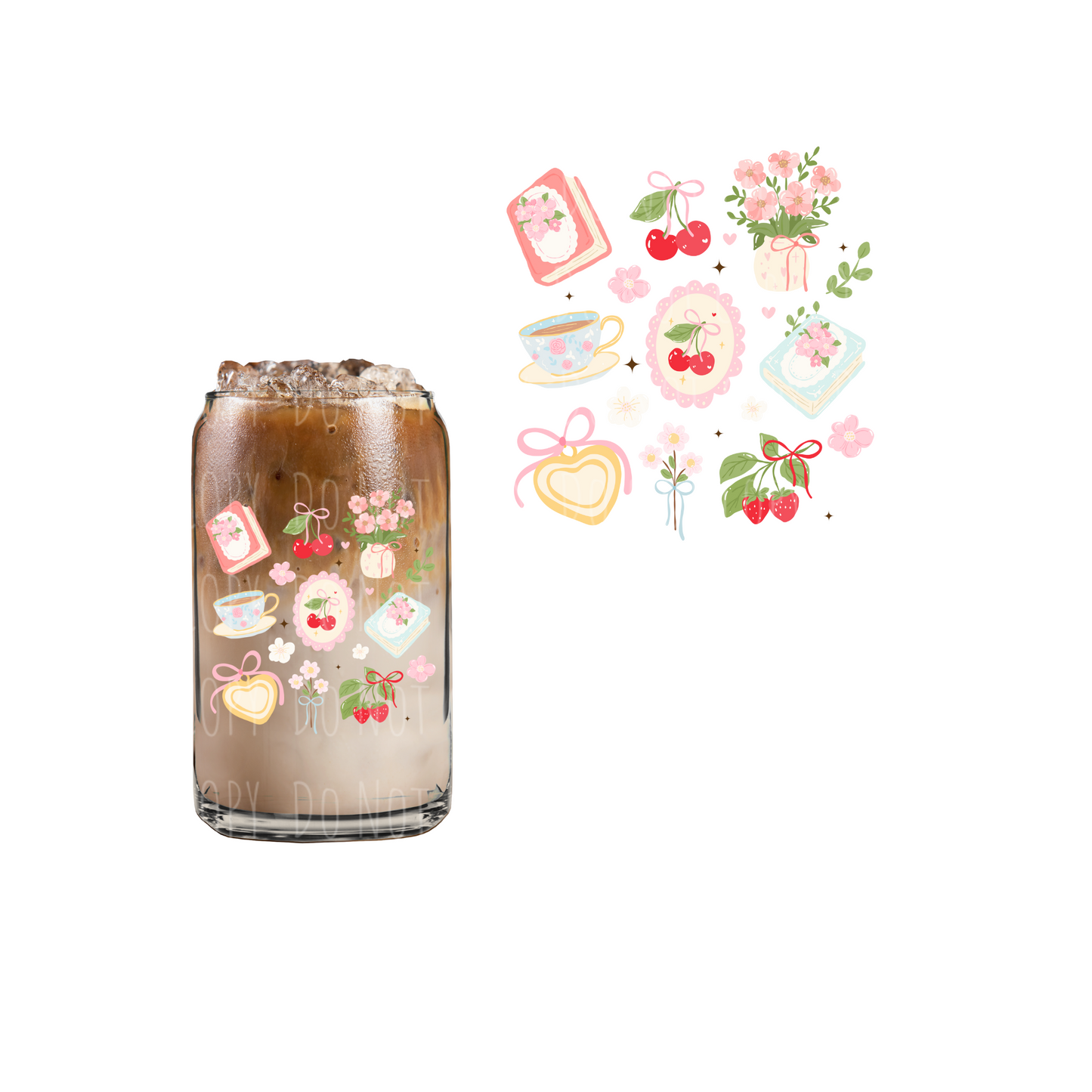 Pink Soft Girly (DOUBLE SIDED) UVDTF decal