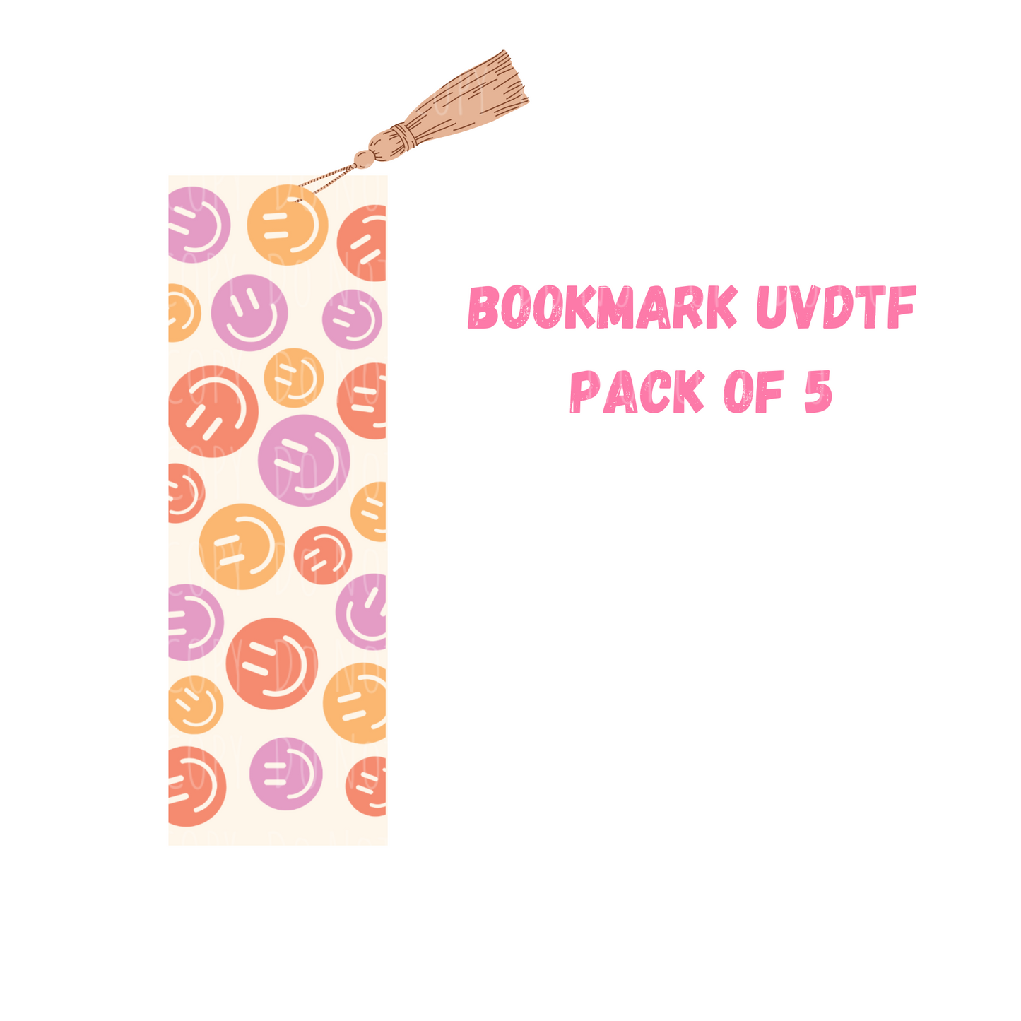 Happy Faces Bookmark UVDTF (pack of 5)
