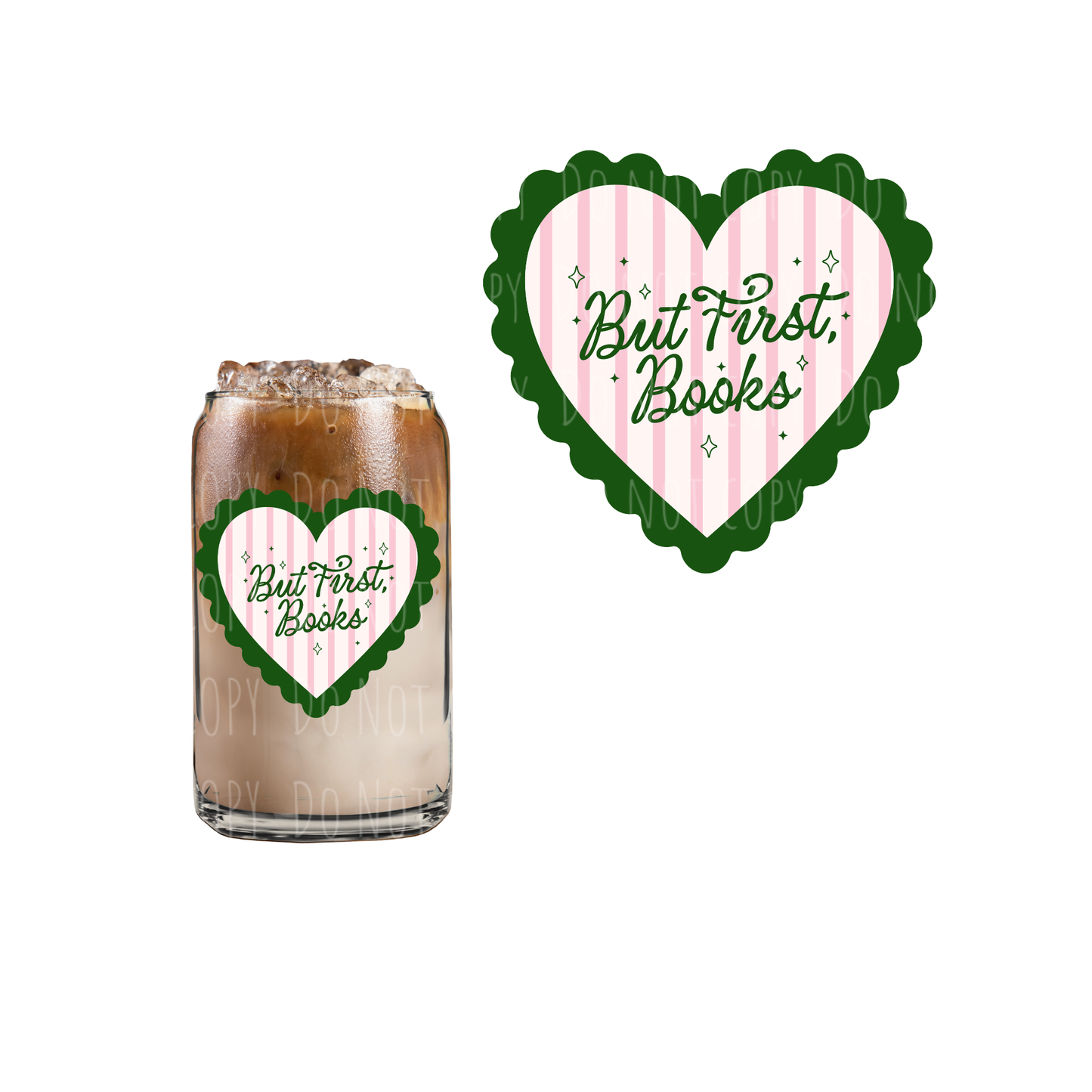 But First Books (DOUBLE SIDED) UVDTF decal