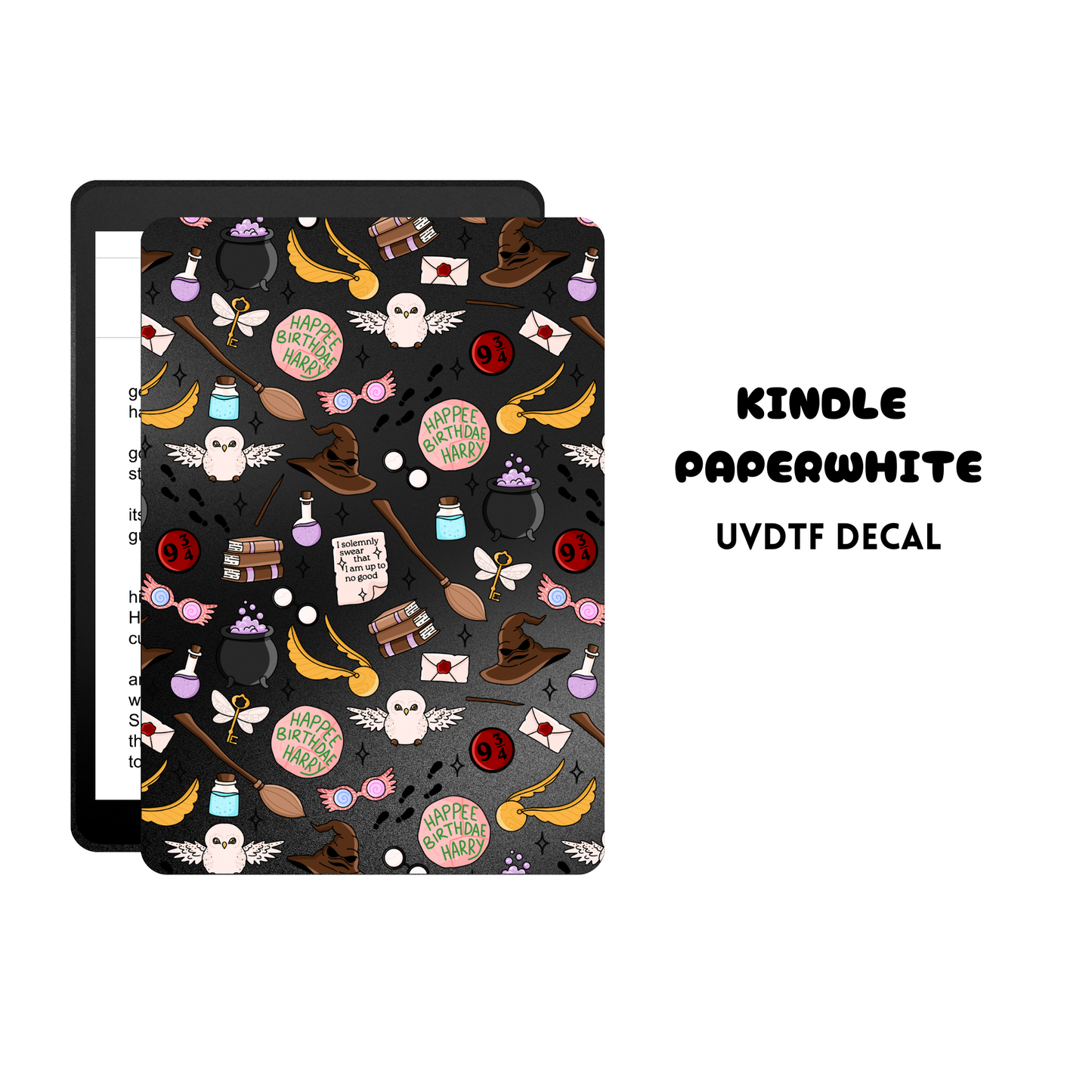 HP Inspired (DOUBLE SIDED) Kindle UVDTF sticker