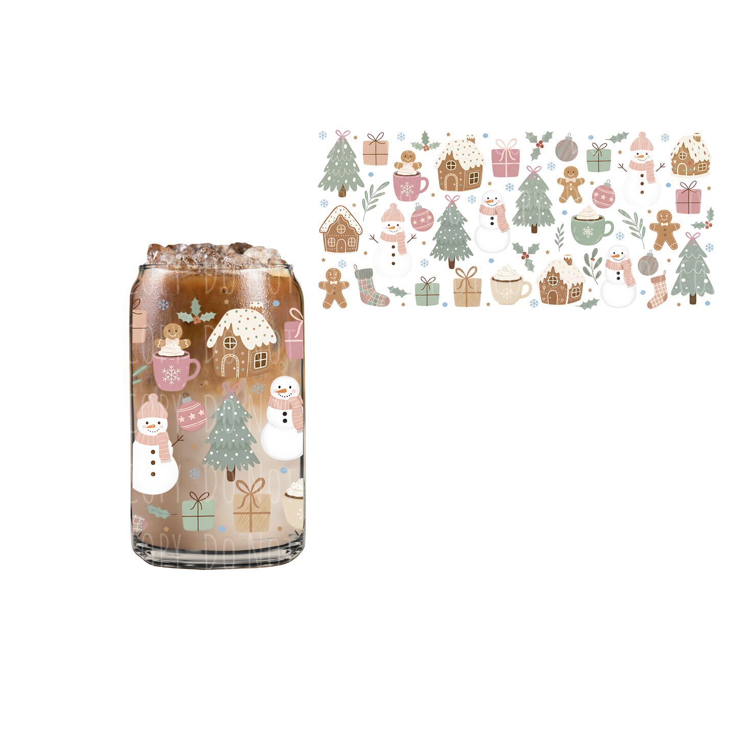 Winter Wonder (DOUBLE SIDED) UVDTF 16oz cup wrap