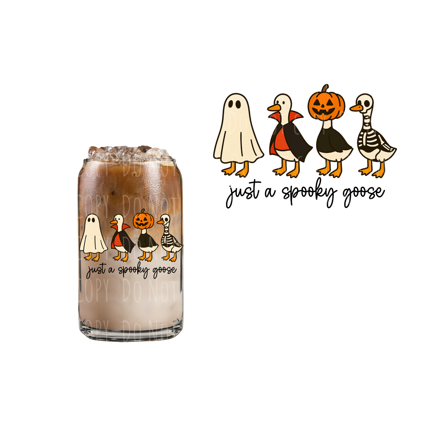 Just A Spooky Goose (DOUBLE SIDED) UVDTF decal
