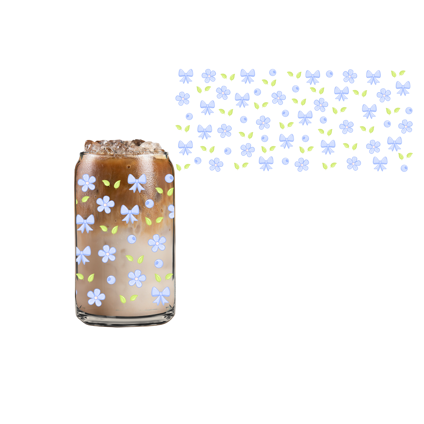 Blueberry (DOUBLE SIDED) UVDTF 16oz cup wrap