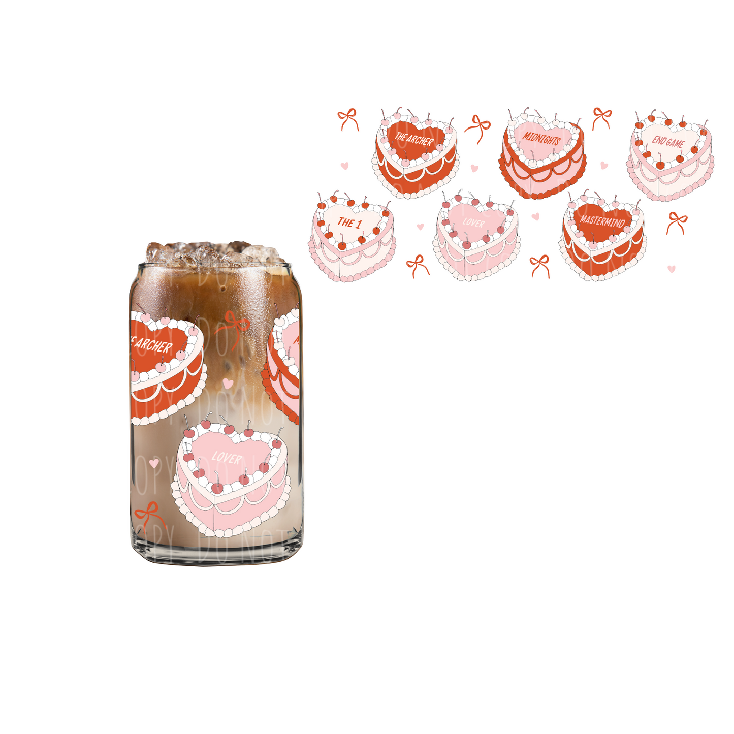 Swift Cakes (DOUBLE SIDED) UVDTF 16oz cup wrap