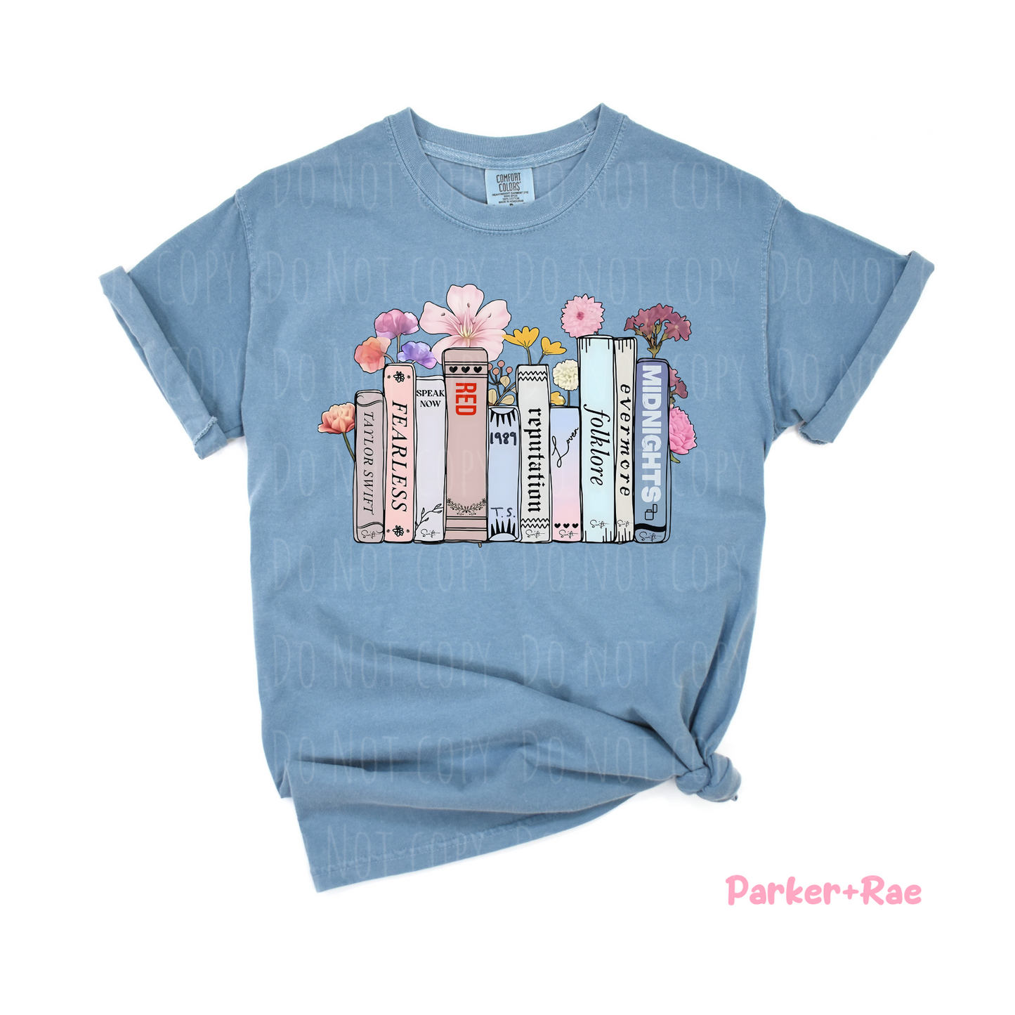 T S Floral Book Spines DTF