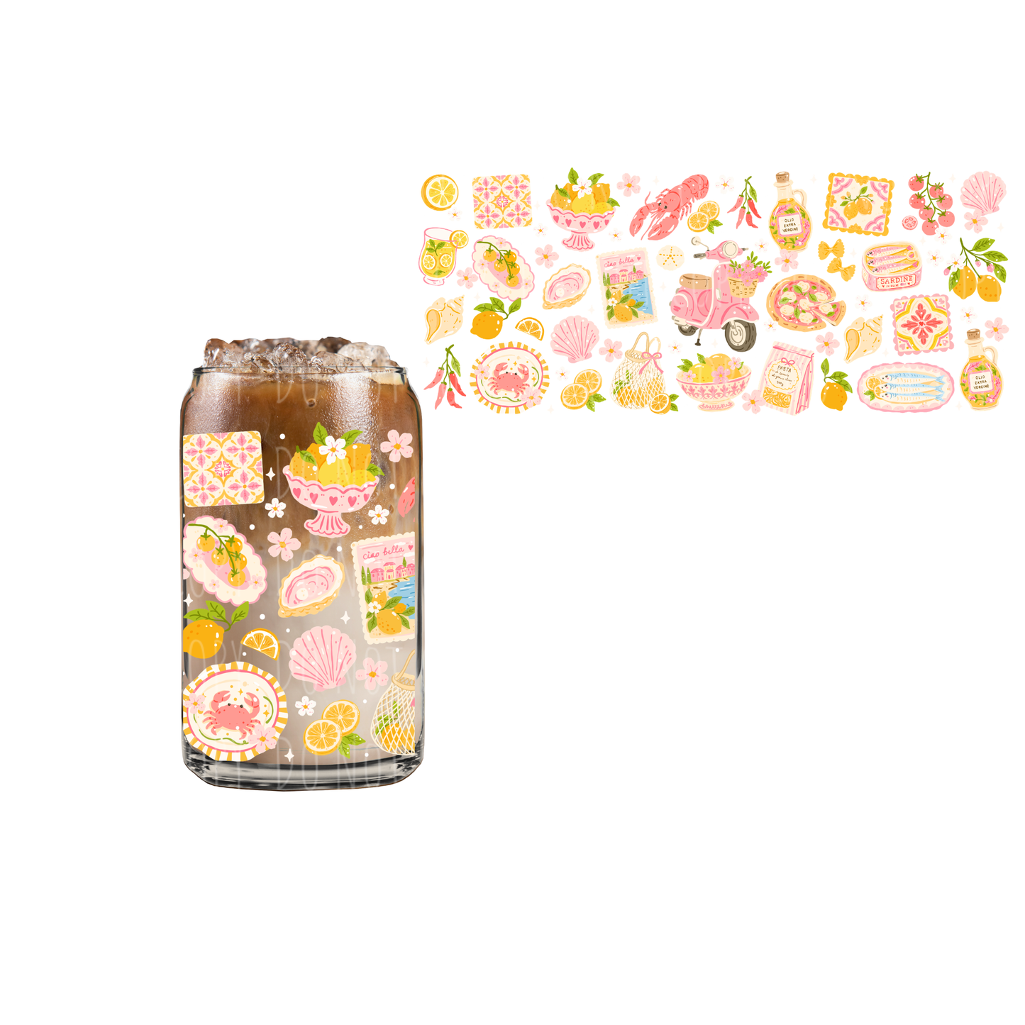 La Dolce Vita (DOUBLE SIDED) UVDTF 16oz cup wrap