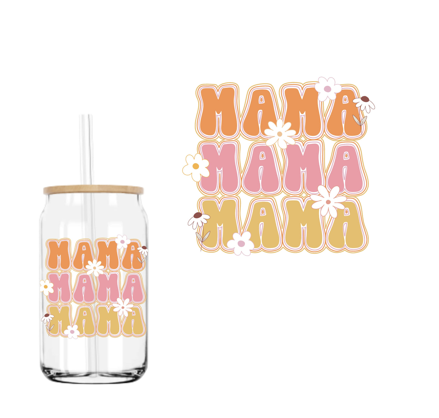 Mama Daisy UVDTF decal