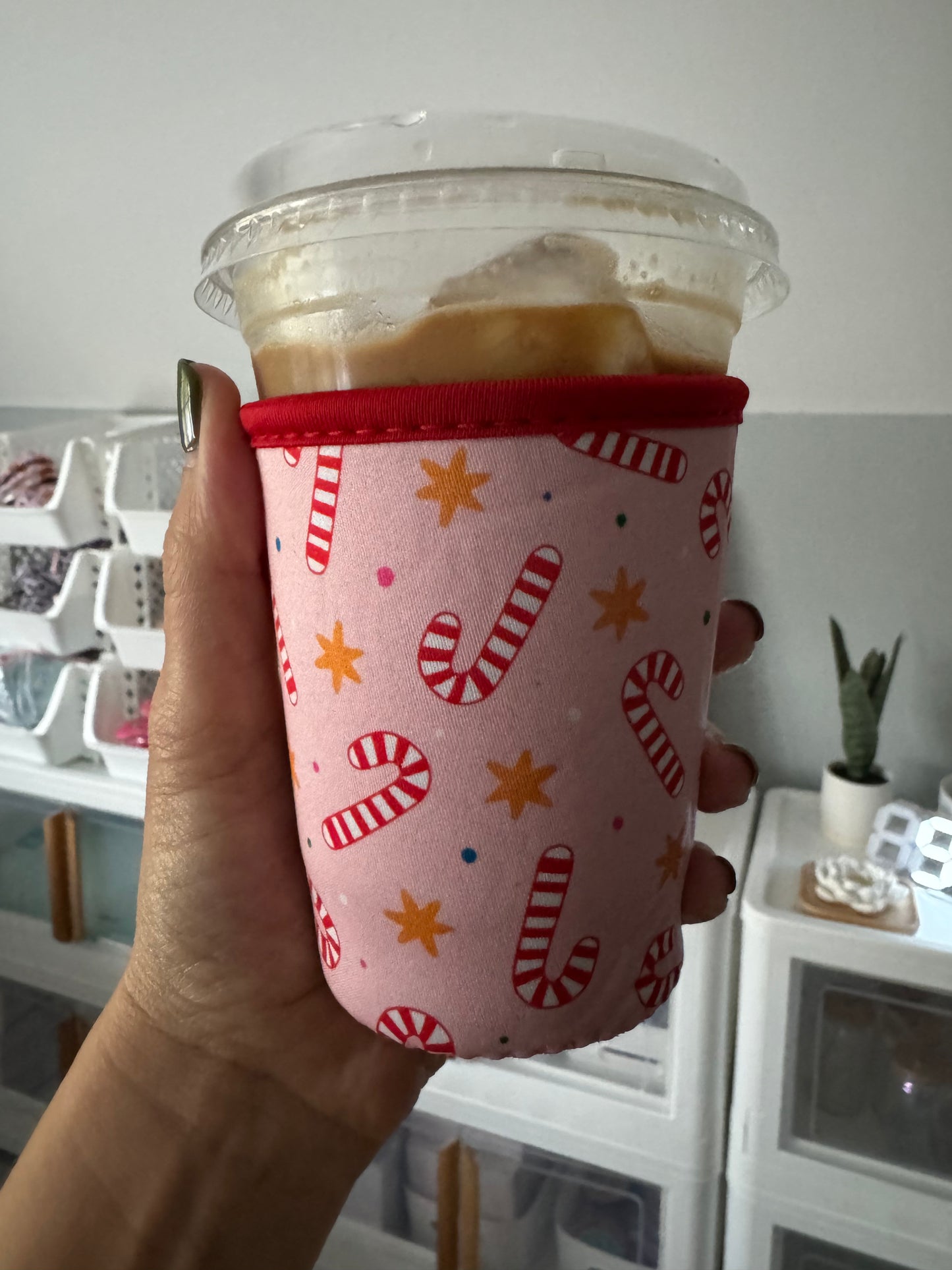 Candy Canes SMALL Coffee Coozies (Pack of 5)