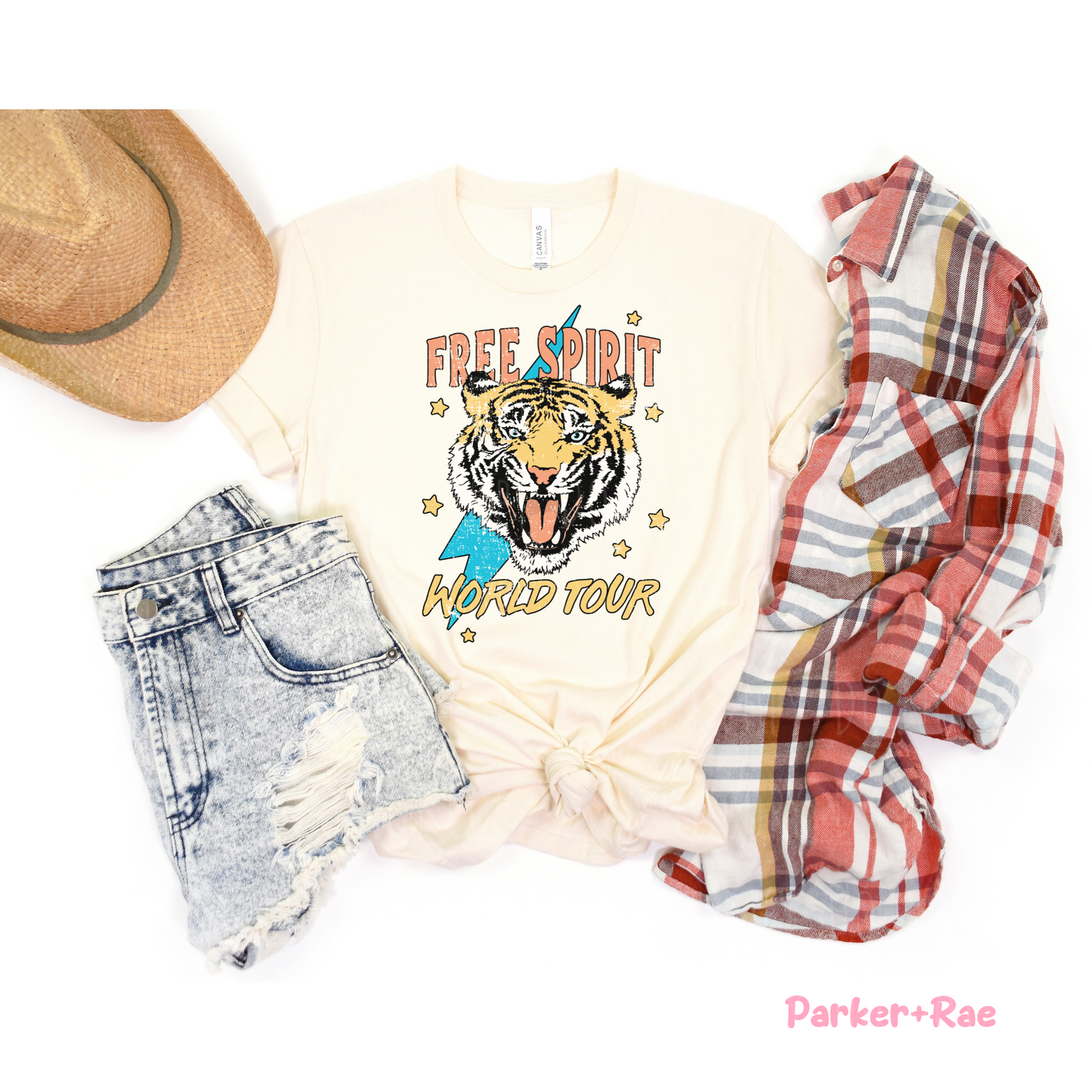 Free Spirit Tiger Distressed DTF