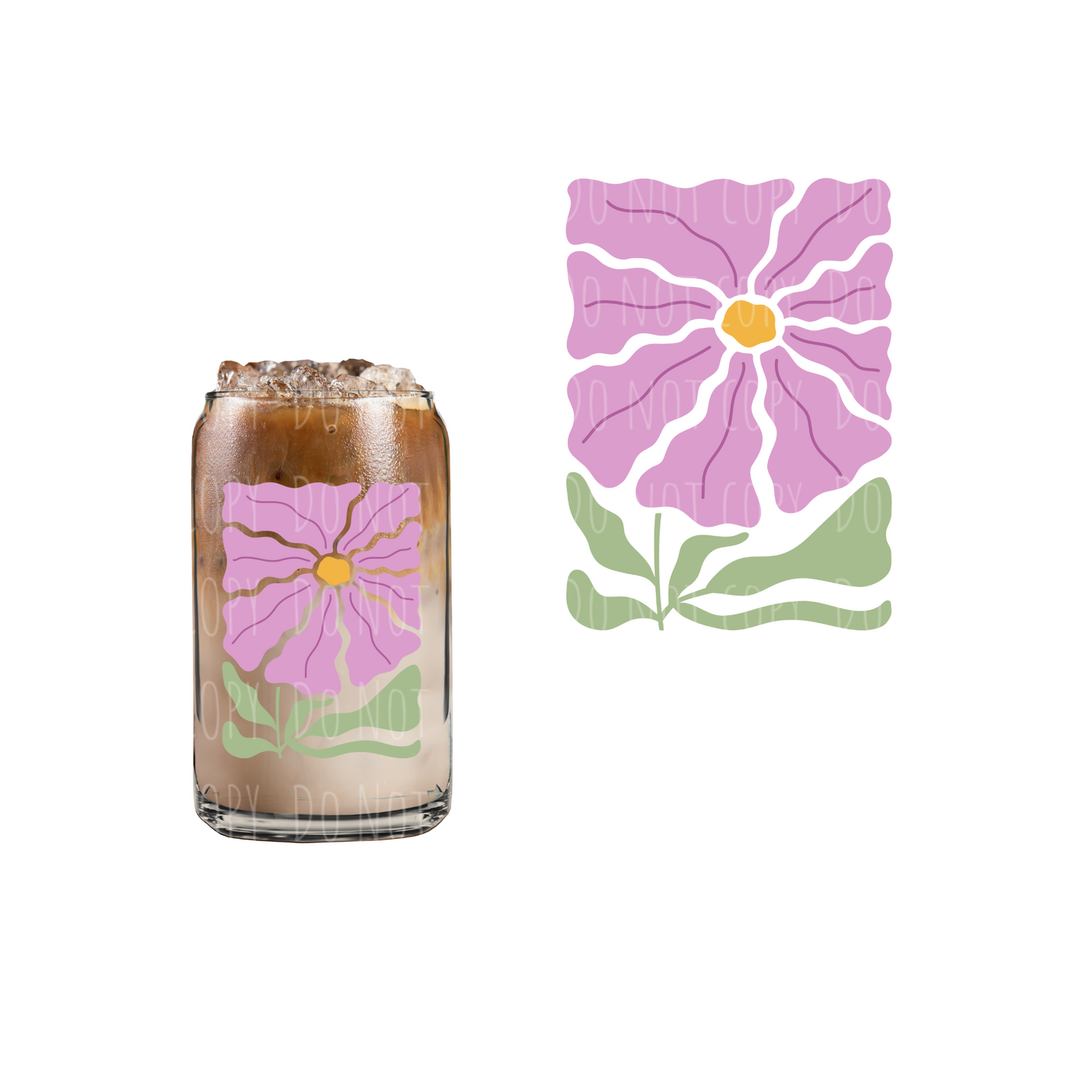 Abstract Floral #2 UVDTF decal