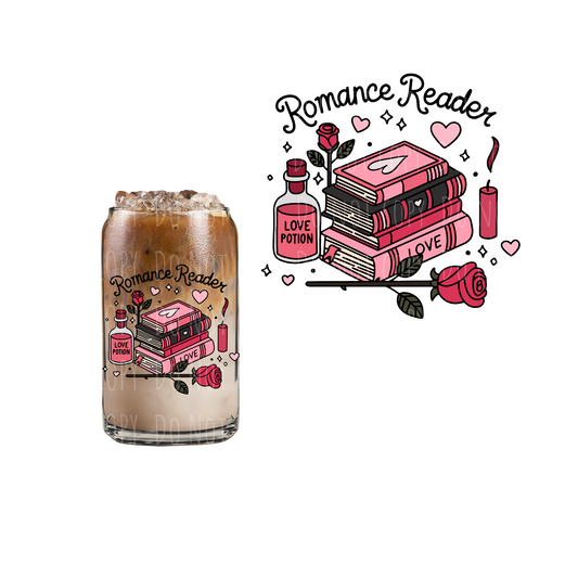 Romance Reader (DOUBLE SIDED) UVDTF decal
