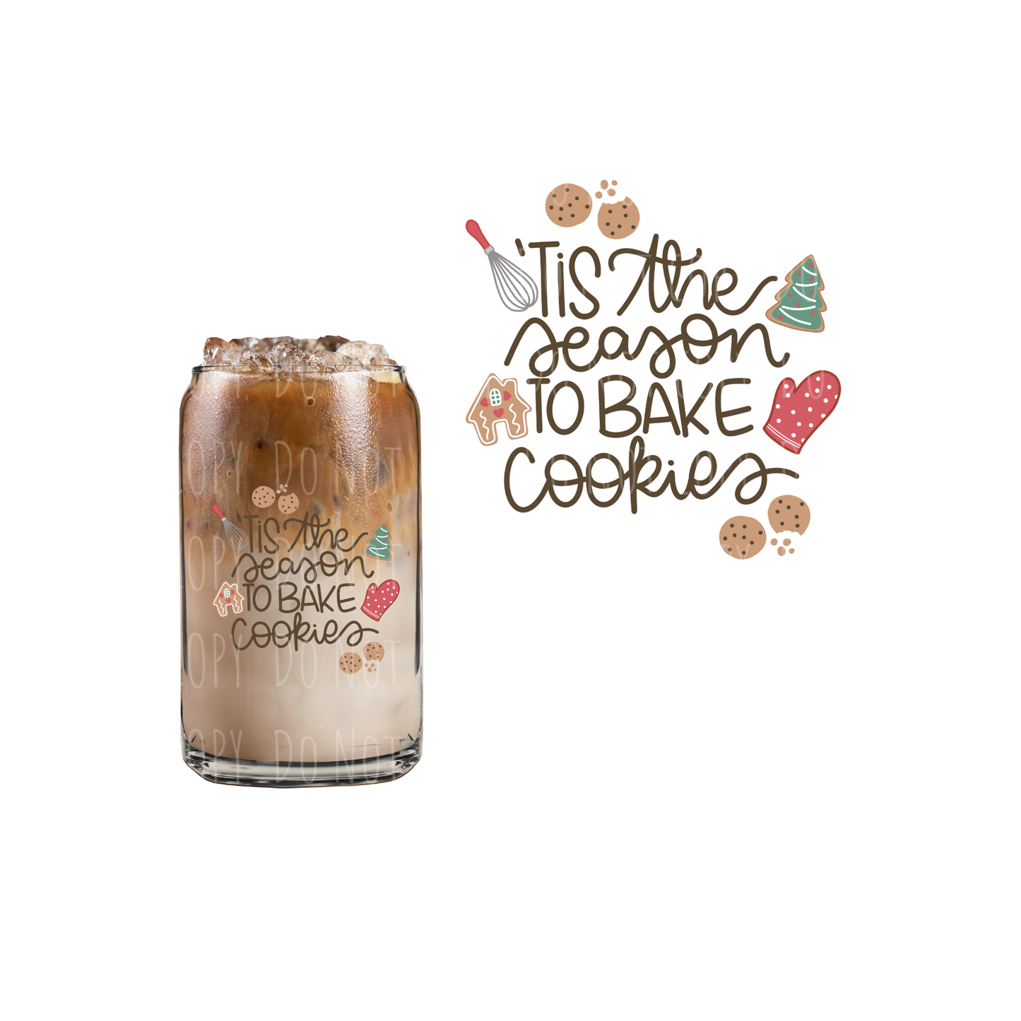 Tis The Season To Bake (DOUBLE SIDED) UVDTF decal