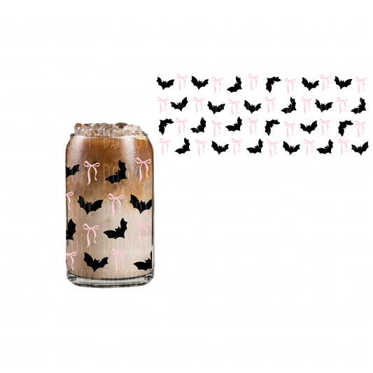 Bats + Bows (DOUBLE SIDED) UVDTF 16oz cup wrap