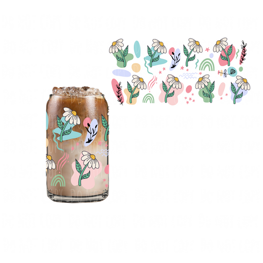 Abstract Florals (DOUBLE SIDED) UVDTF cup wrap