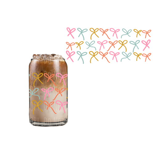 Dainty Bows (DOUBLE SIDED) UVDTF cup wrap