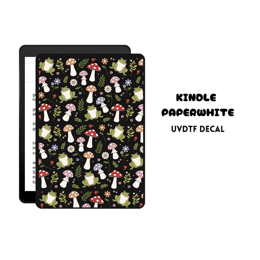 Frog + Mushroom (DOUBLE SIDED) Kindle UVDTF sticker