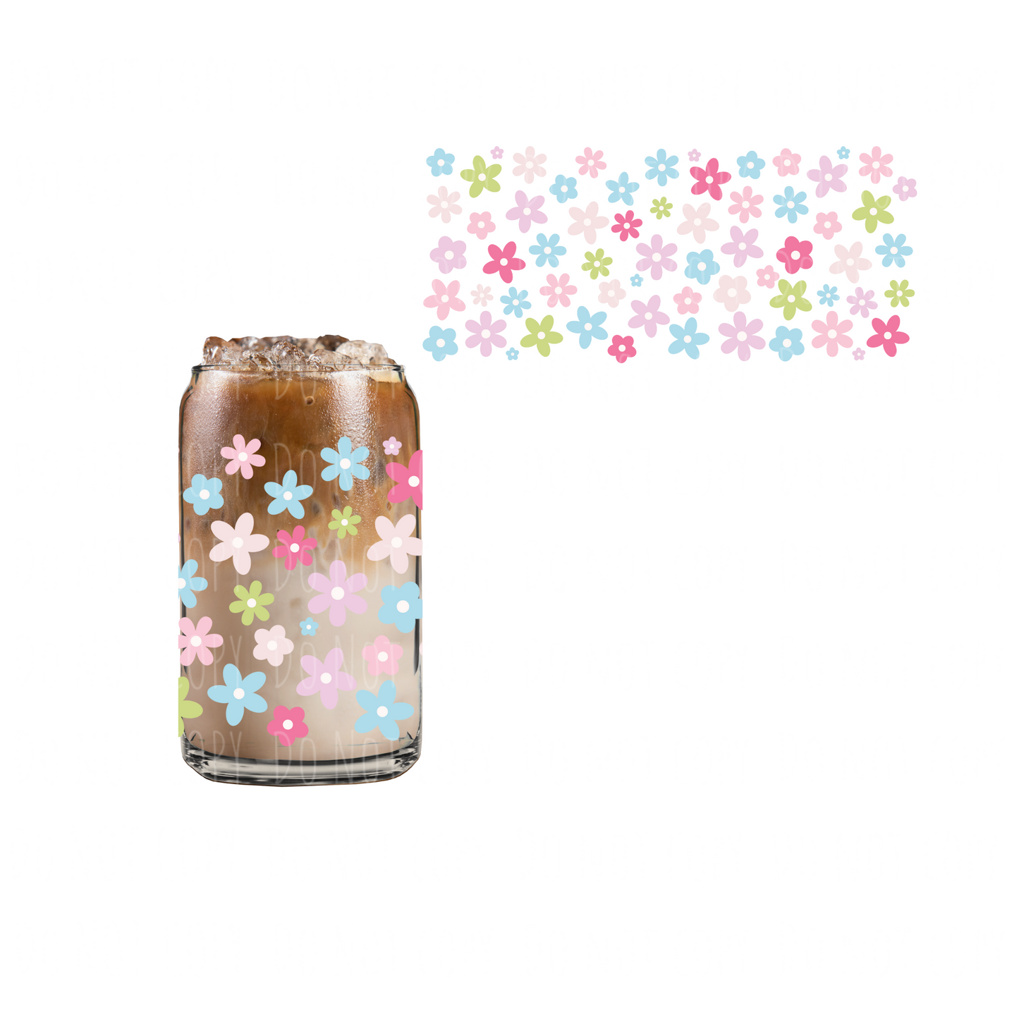 Spring Fields (DOUBLE SIDED) UVDTF cup wrap