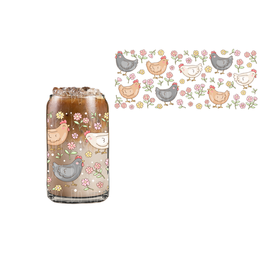 Spring Chickens (DOUBLE SIDED) UVDTF 16oz cup wrap