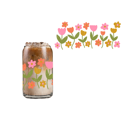 Tulips (DOUBLE SIDED) UVDTF cup wrap