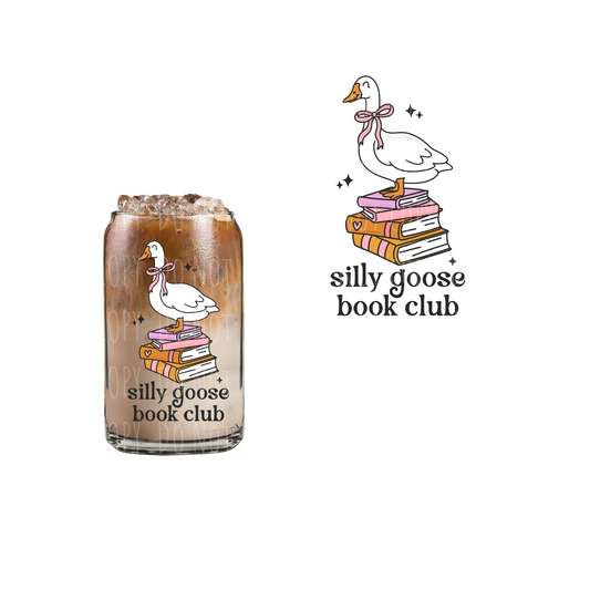 Silly Goose Book Club (DOUBLE SIDED) UVDTF decal