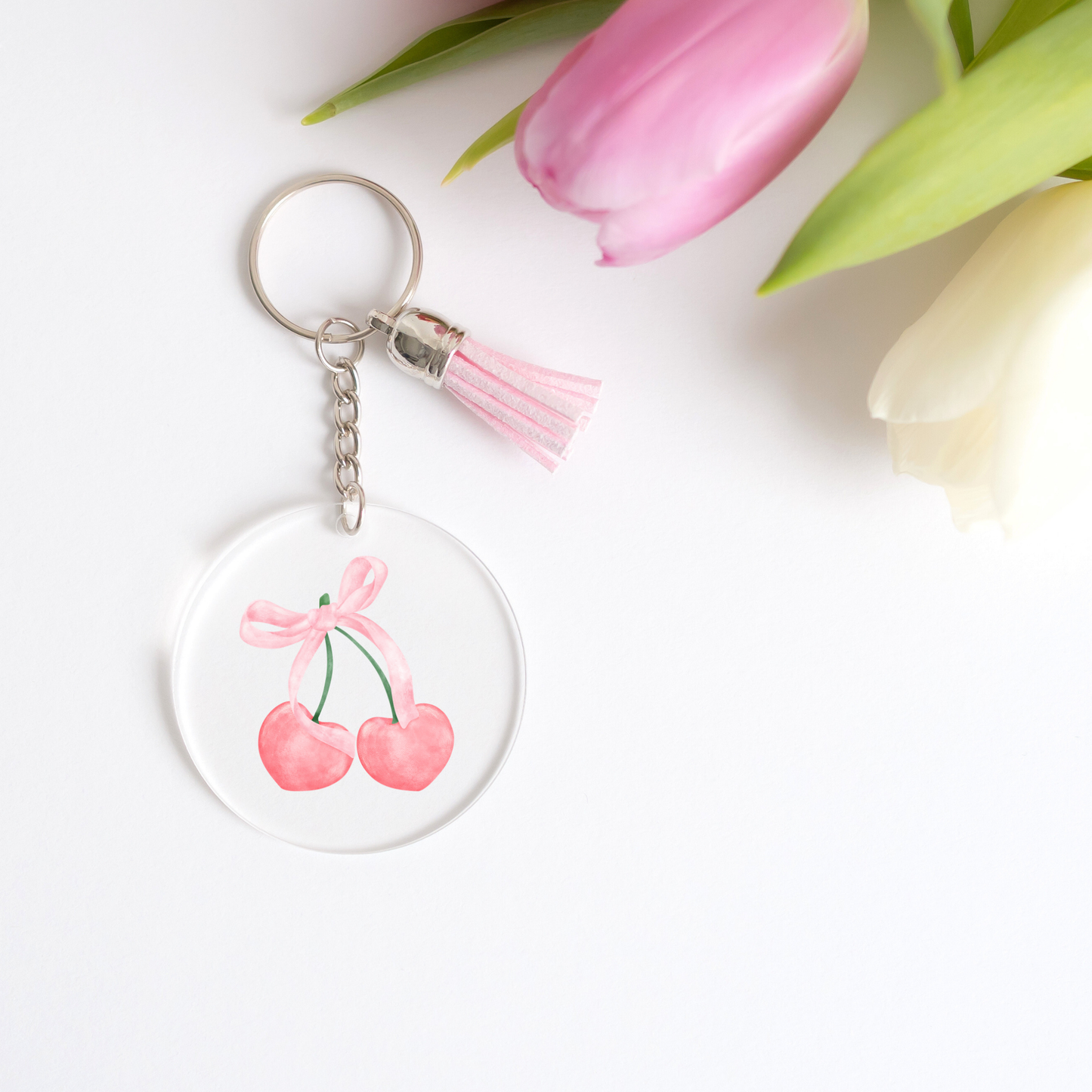 Pink Cherries Keychain Decals (PACK OF 5)