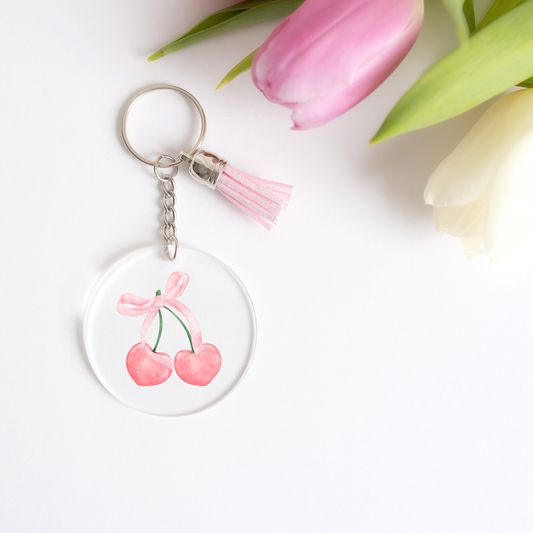 Pink Cherries Keychain Decals (PACK OF 5)