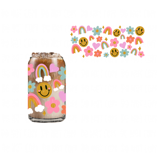 Happy Days (DOUBLE SIDED) UVDTF cup wrap