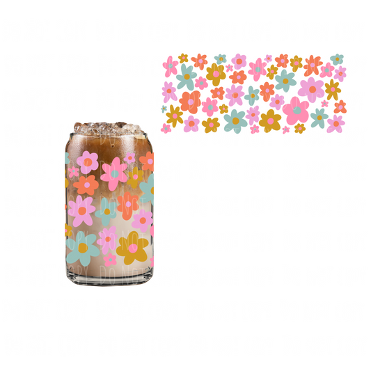 Ellē Retro Florals (DOUBLE SIDED) UVDTF cup wrap