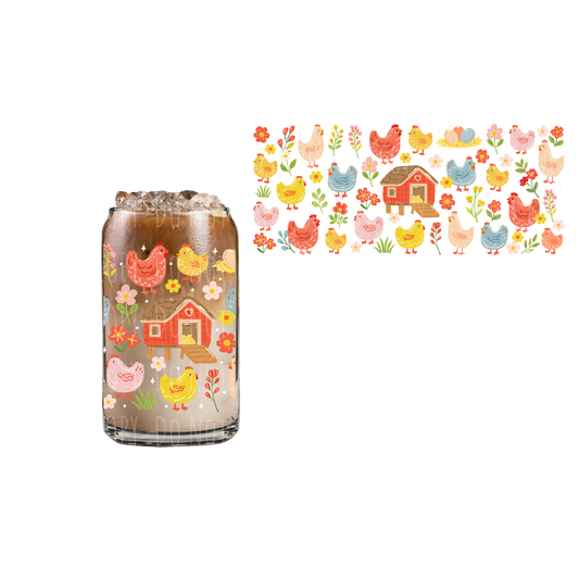 Chicken Coop (DOUBLE SIDED) UVDTF 16oz cup wrap