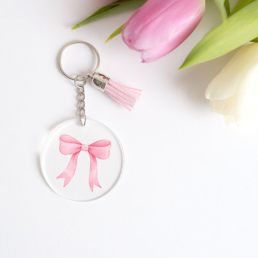 Pink Bow Keychain Decals (PACK OF 5)