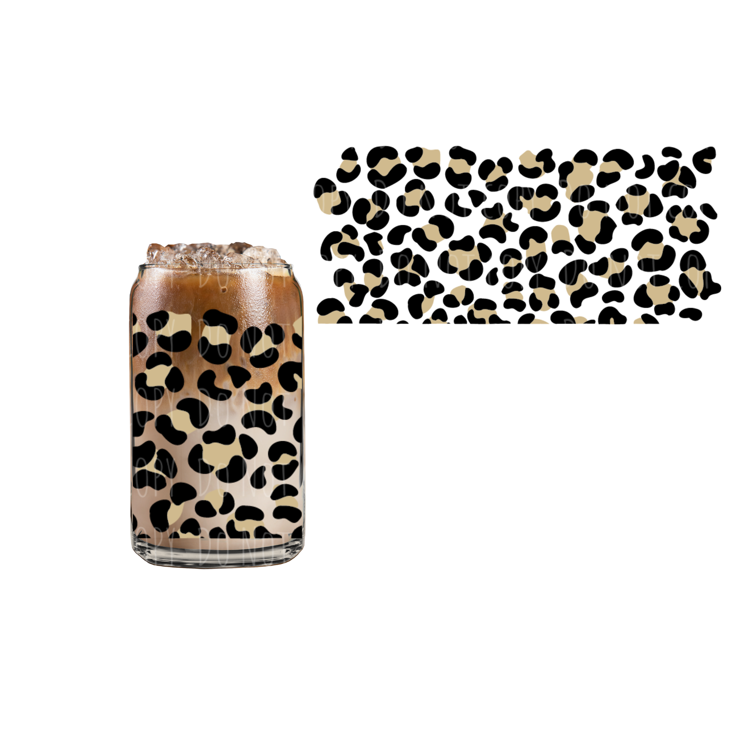 Leopard (DOUBLE SIDED) UVDTF 16oz cup wrap