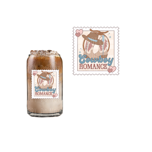 Cowboy Romance Stamp (DOUBLE SIDED) UVDTF decal