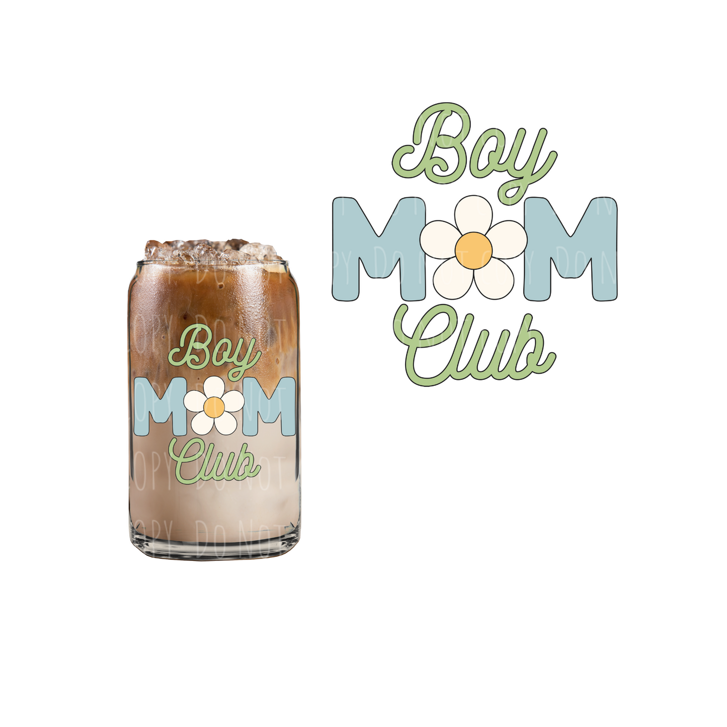 Boy Mom (DOUBLE SIDED) UVDTF decal