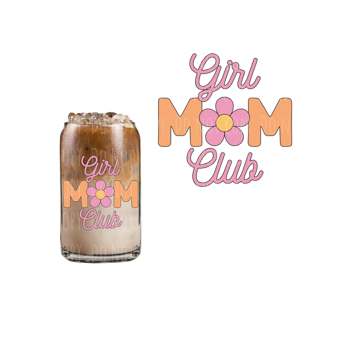 Girl Mom (DOUBLE SIDED) UVDTF decal