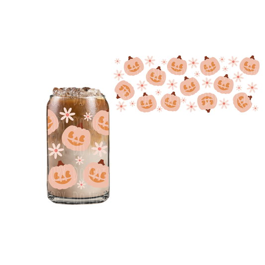 Happy Pumpkins (DOUBLE SIDED) UVDTF 16oz cup wrap