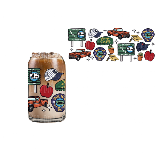 Forks (DOUBLE SIDED) UVDTF 16oz cup wrap