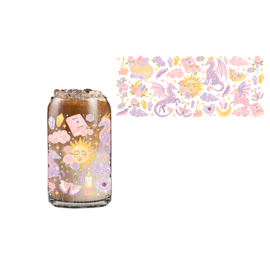 Celestial Dragons (DOUBLE SIDED) UVDTF 16oz cup wrap