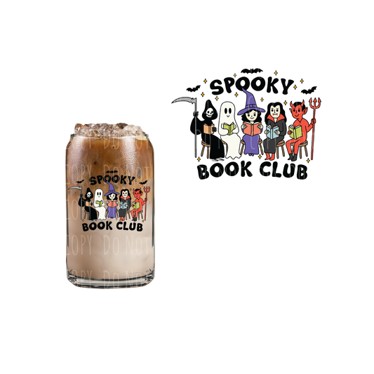 Spooky Book Club (DOUBLE SIDED) UVDTF decal