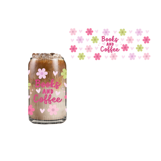 Books and Coffee (DOUBLE SIDED) UVDTF cup wrap