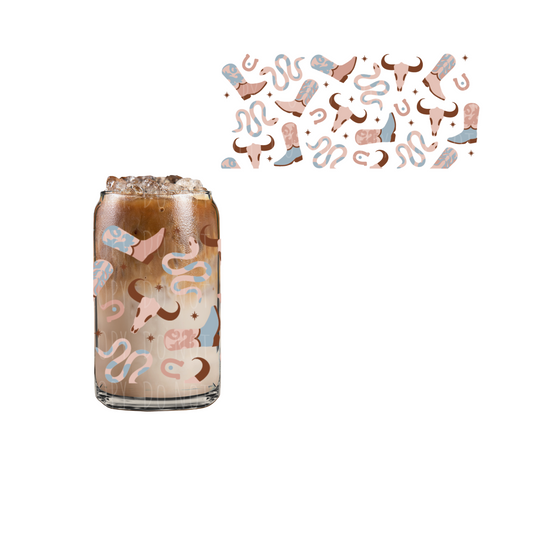 Western Boots UVDTF cup wrap