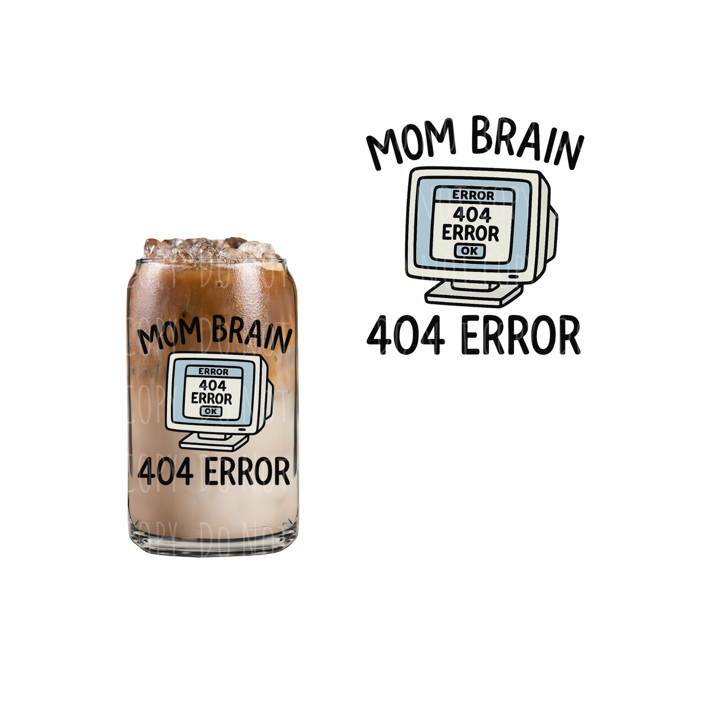 Mom Brain (DOUBLE SIDED) UVDTF decal