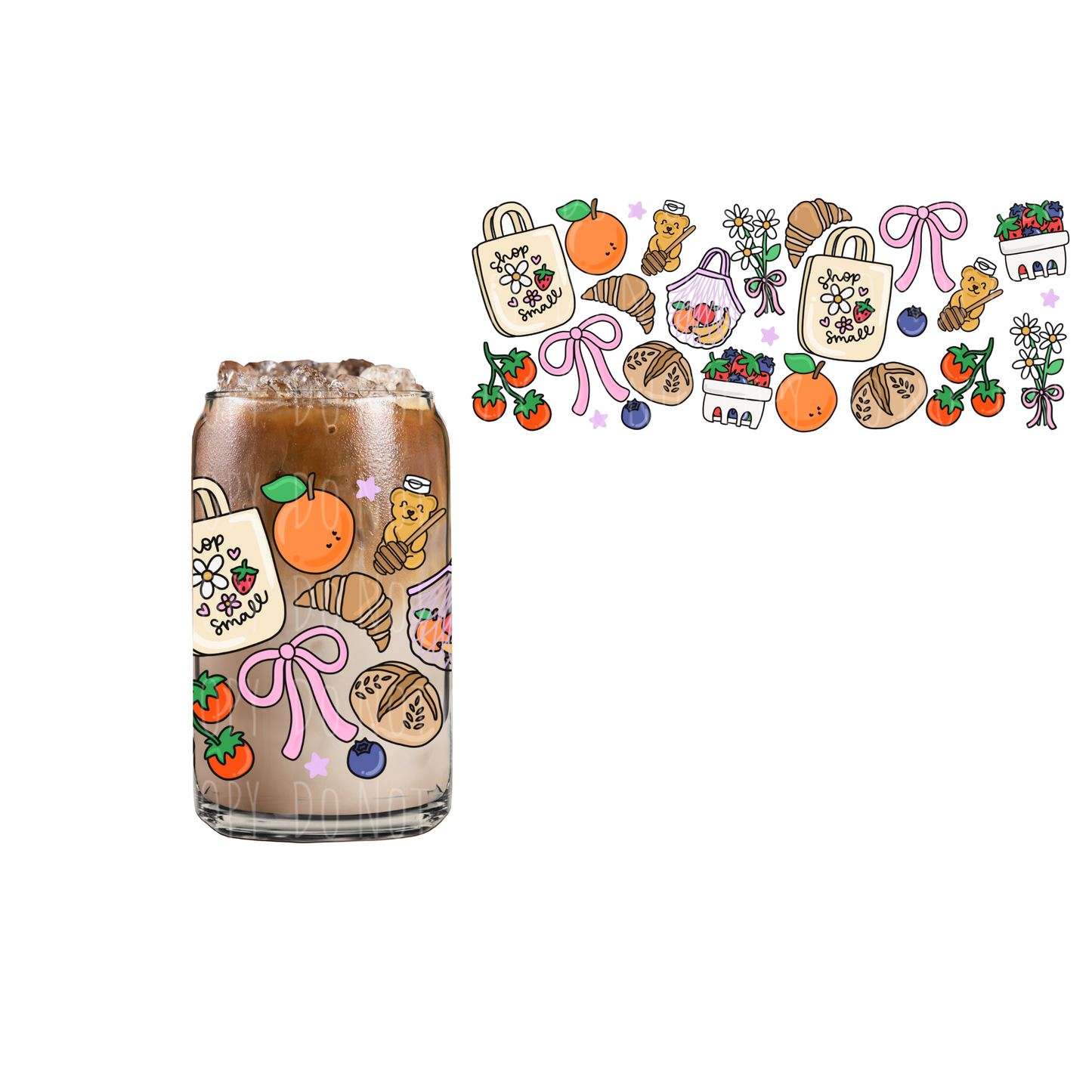 Farmers Market (DOUBLE SIDED) UVDTF 16oz cup wrap