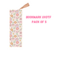 Bows + Florals (DOUBLE SIDED) Bookmark UVDTF (pack of 5)