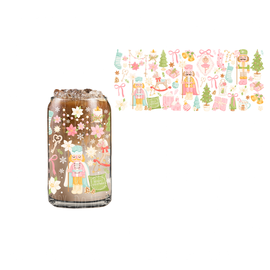 Nutcracker Wonderland (DOUBLE SIDED) UVDTF 16oz cup wrap
