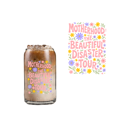 Motherhood The Beautiful Disaster Tour (pink) (DOUBLE SIDED) UVDTF decal