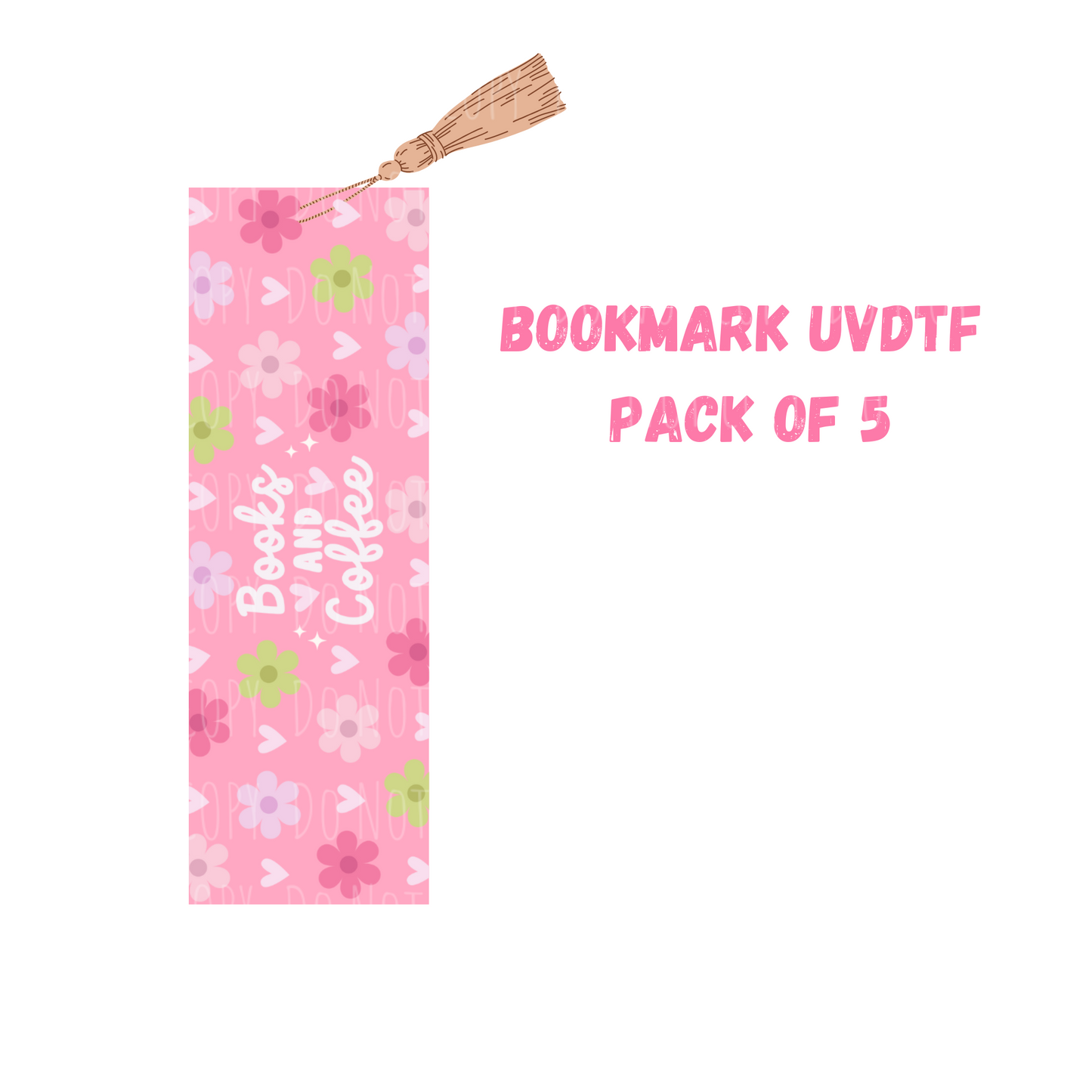 Books+ Coffee Bookmark UVDTF (pack of 5)