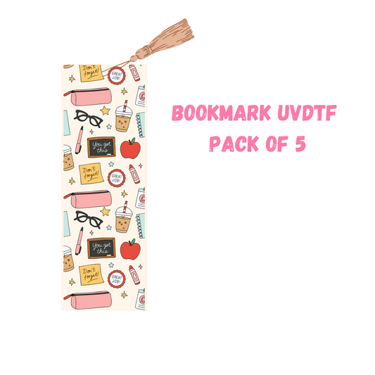 Teacher Life (DOUBLE SIDED) Bookmark UVDTF (pack of 5)